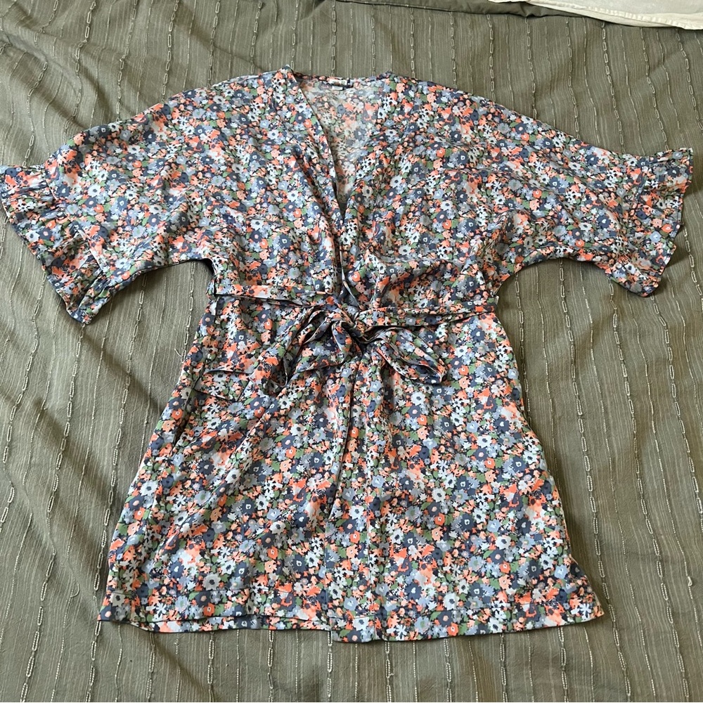 Aerie satin kimono robe